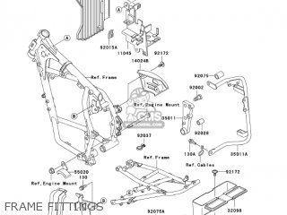 FRAME FITTINGS - KL650A6F KLR650 2006 USA CALIFORNIA CANADA