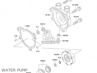 WATER PUMP - KL650A6F KLR650 2006 USA CALIFORNIA CANADA