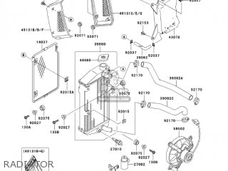 RADIATOR - KL650A6F KLR650 2006 USA CALIFORNIA CANADA