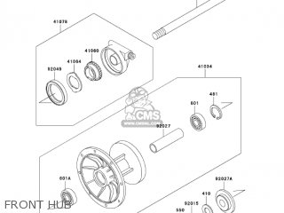 FRONT HUB - KL650A6F KLR650 2006 USA CALIFORNIA CANADA
