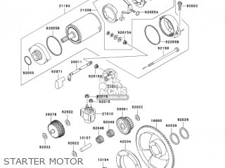 STARTER MOTOR - KL650A6F KLR650 2006 USA CALIFORNIA CANADA