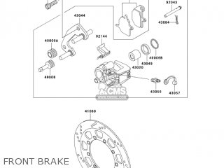 FRONT BRAKE - KL650A6F KLR650 2006 USA CALIFORNIA CANADA