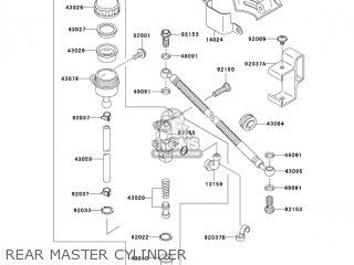 REAR MASTER CYLINDER - KL650A6F KLR650 2006 USA CALIFORNIA CANADA