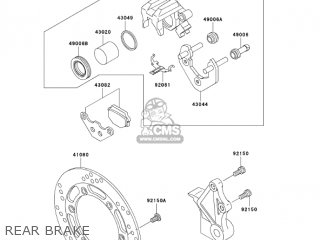 REAR BRAKE - KL650A6F KLR650 2006 USA CALIFORNIA CANADA