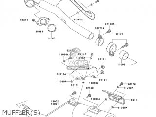 MUFFLER(S) - KL650A6F KLR650 2006 USA CALIFORNIA CANADA