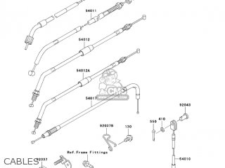 CABLES - KL650A6F KLR650 2006 USA CALIFORNIA CANADA