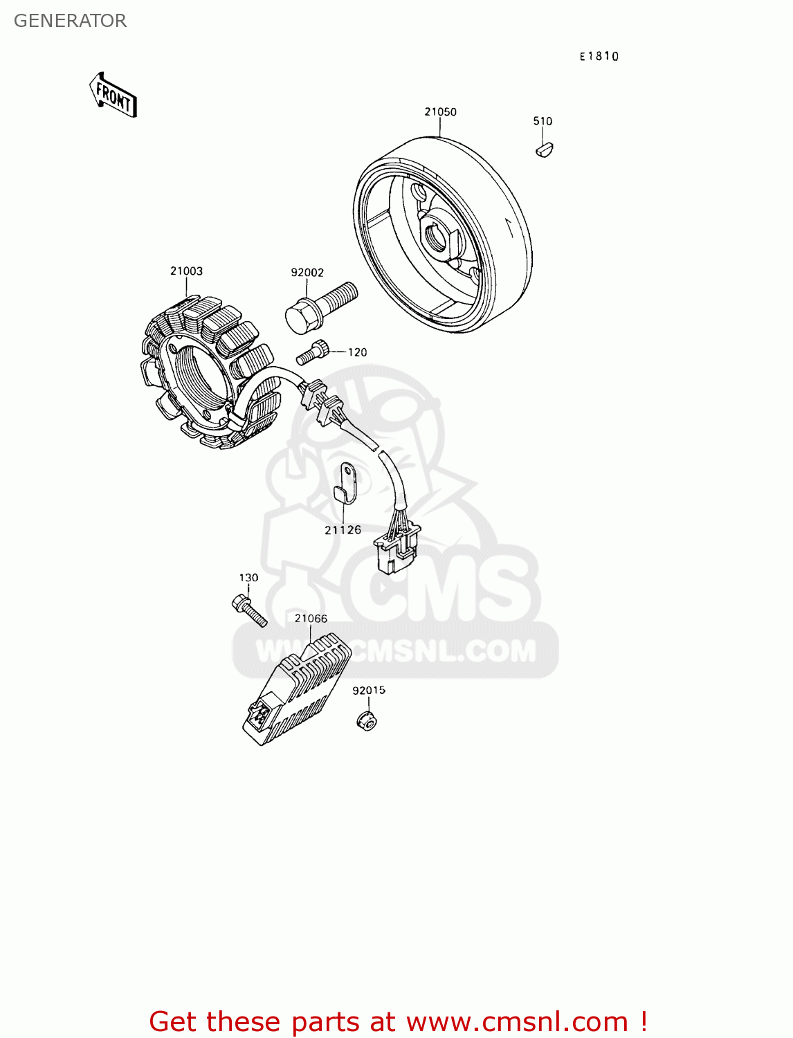 GENERATOR KL650A7 KLR650 1993 USA CALIFORNIA CANADA