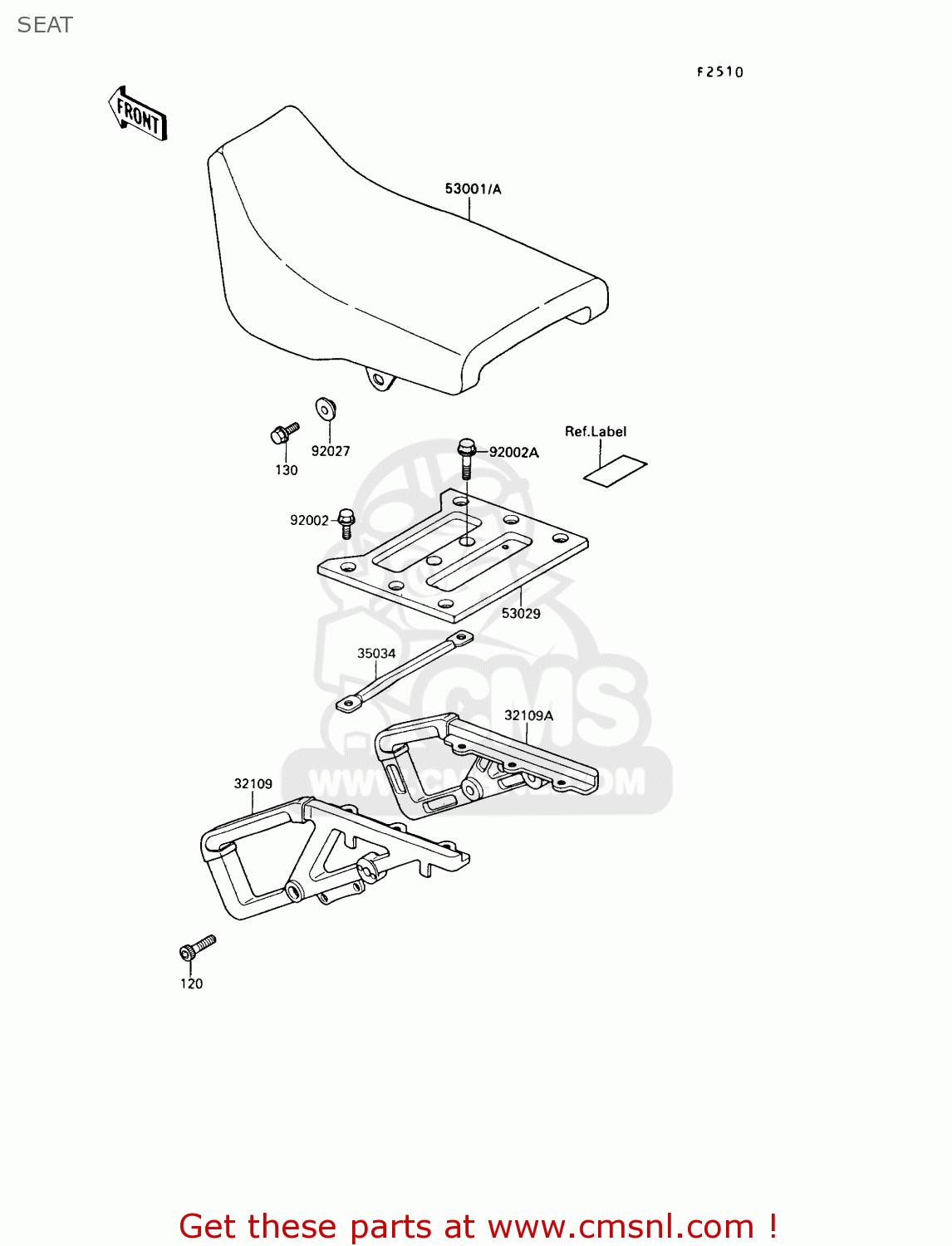 SEAT KL650A7 KLR650 1993 USA CALIFORNIA CANADA