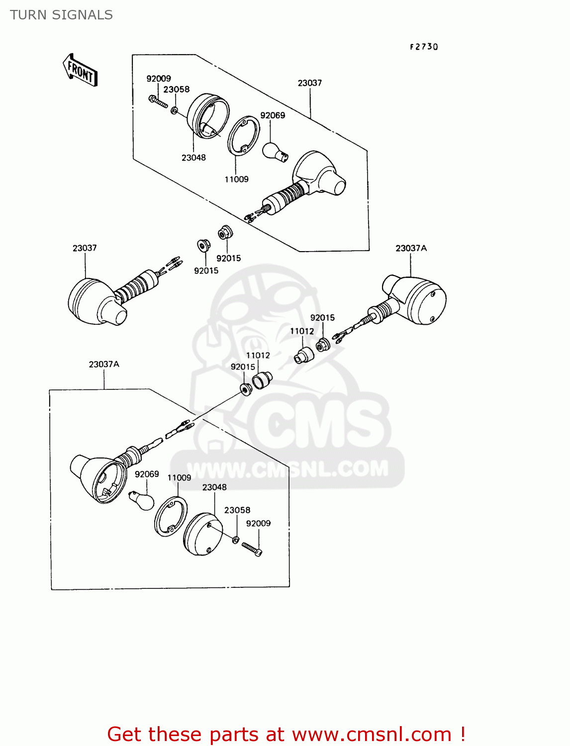 TURN SIGNALS KL650A7 KLR650 1993 USA CALIFORNIA CANADA