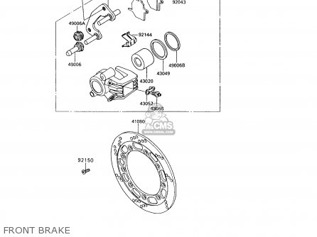 FRONT BRAKE - KL650A7 KLR650 1993 USA CALIFORNIA CANADA