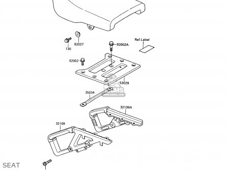 SEAT - KL650A7 KLR650 1993 USA CALIFORNIA CANADA
