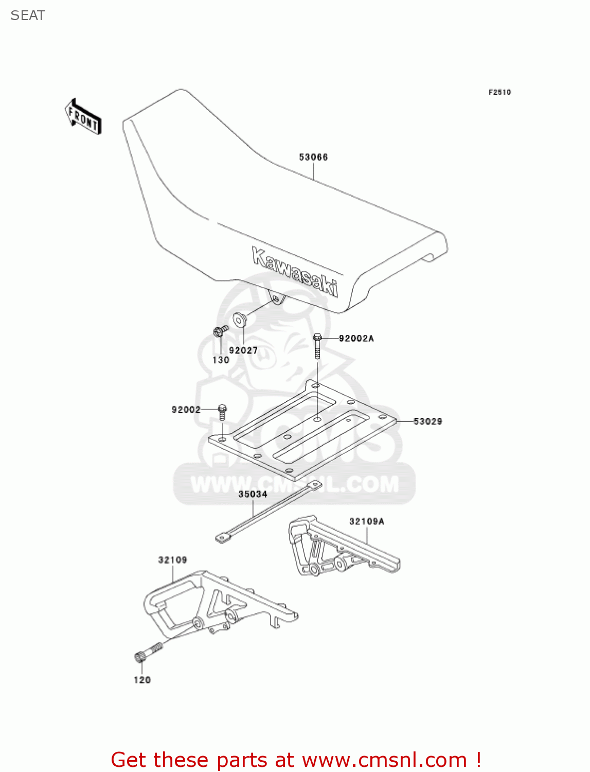 SEAT KL650A7F KLR650 2007 USA CALIFORNIA CANADA