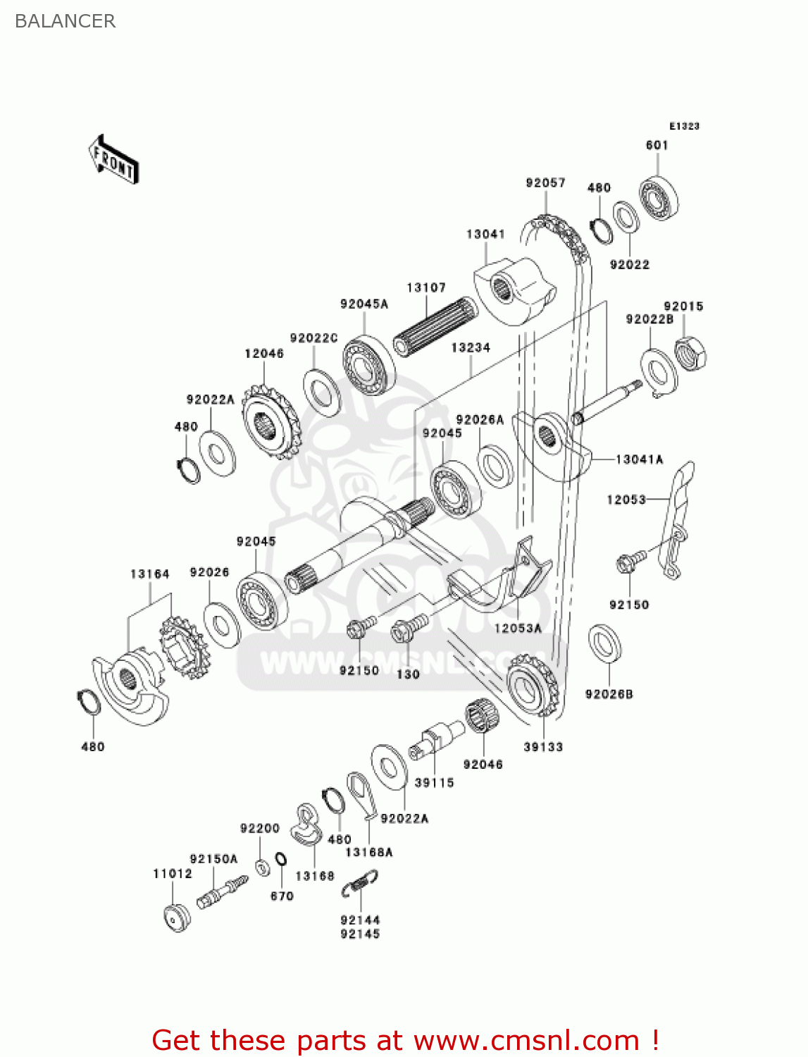 BALANCER KL650A7F KLR650 2007 USA CALIFORNIA CANADA