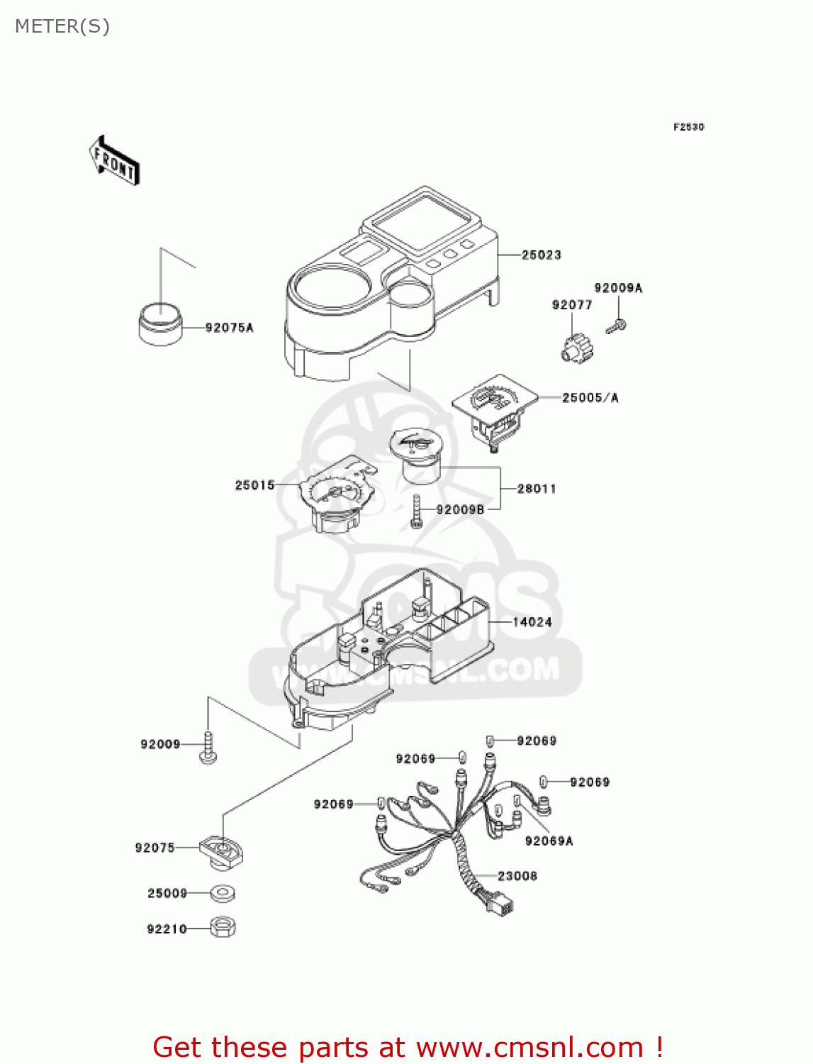 METER(S) KL650A7F KLR650 2007 USA CALIFORNIA CANADA