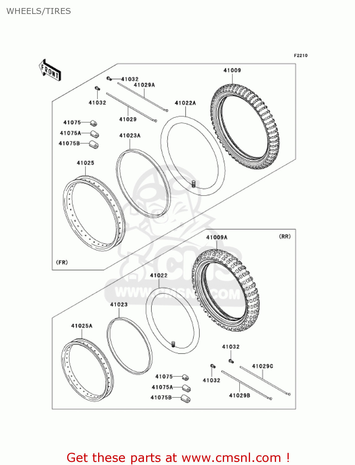 WHEELS/TIRES KL650A7F KLR650 2007 USA CALIFORNIA CANADA