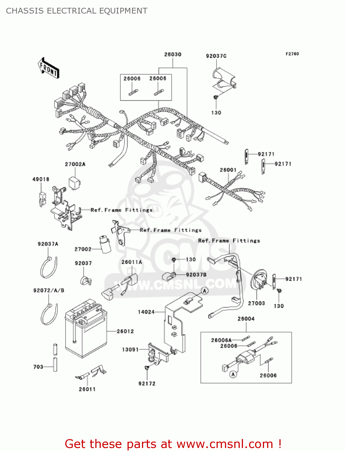CHASSIS ELECTRICAL EQUIPMENT KL650A7F KLR650 2007 USA CALIFORNIA CANADA