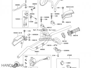 HANDLEBAR - KL650A7F KLR650 2007 USA CALIFORNIA CANADA