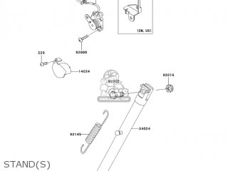 STAND(S) - KL650A7F KLR650 2007 USA CALIFORNIA CANADA