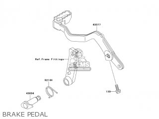 BRAKE PEDAL - KL650A7F KLR650 2007 USA CALIFORNIA CANADA