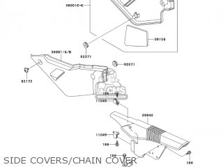 SIDE COVERS/CHAIN COVER - KL650A7F KLR650 2007 USA CALIFORNIA CANADA