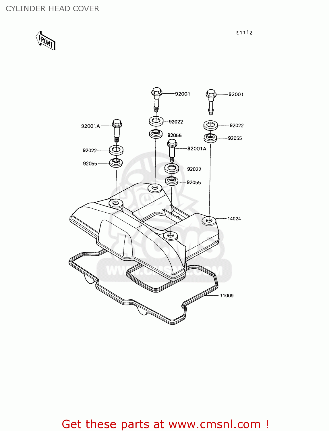 CYLINDER HEAD COVER KL650A8 KLR650 1994 USA CALIFORNIA CANADA