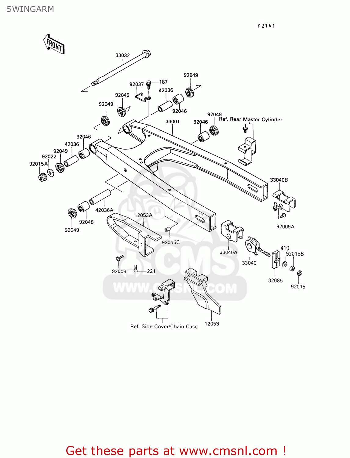 SWINGARM KL650A9 KLR650 1995 USA CALIFORNIA CANADA