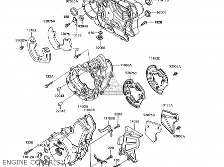 ENGINE COVER(S) - KL650A9 KLR650 1995 USA CALIFORNIA CANADA