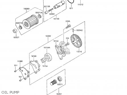 OIL PUMP - KL650A9 KLR650 1995 USA CALIFORNIA CANADA