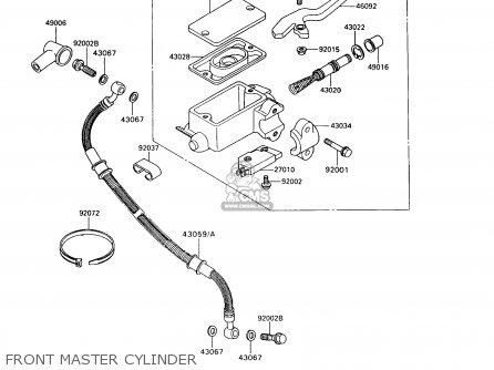 FRONT MASTER CYLINDER - KL650A9 KLR650 1995 USA CALIFORNIA CANADA