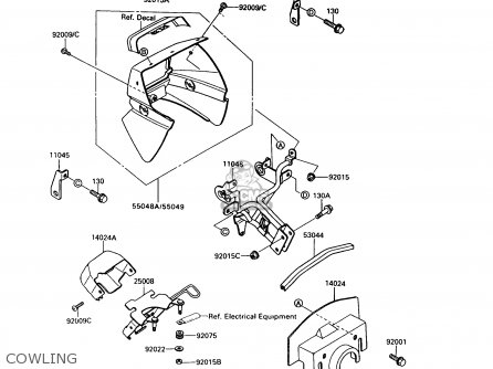 COWLING - KL650A9 KLR650 1995 USA CALIFORNIA CANADA