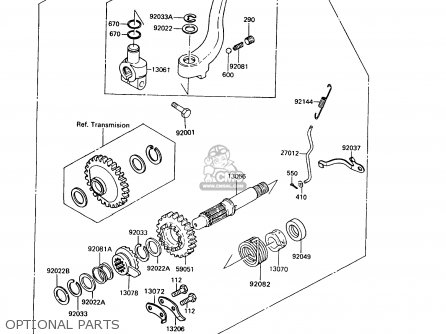 OPTIONAL PARTS - KL650A9 KLR650 1995 USA CALIFORNIA CANADA
