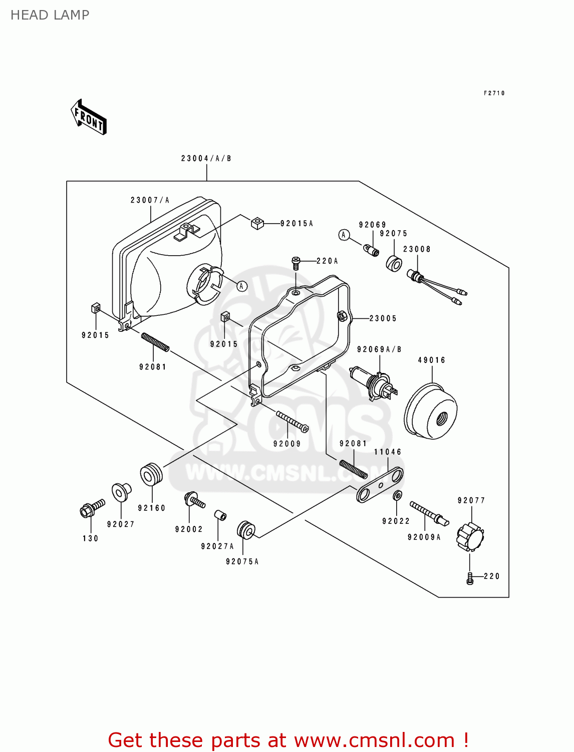 HEAD LAMP KL650B2 TENGAI 1990 EUROPE UK FR AR FG GR IT NR SD SP ST