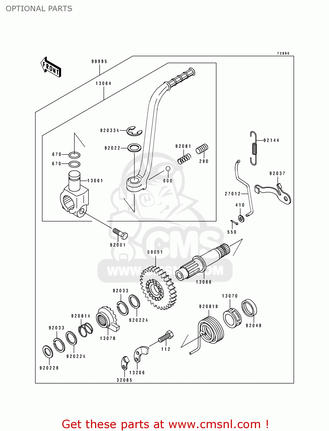 OPTIONAL PARTS KL650B2 TENGAI 1990 USA CALIFORNIA CANADA