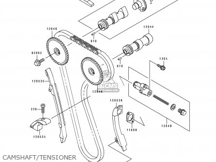 CAMSHAFT/TENSIONER - KL650B2 TENGAI 1990 USA CALIFORNIA CANADA