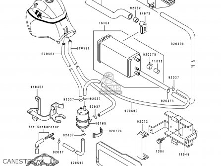 CANISTER - KL650B2 TENGAI 1990 USA CALIFORNIA CANADA