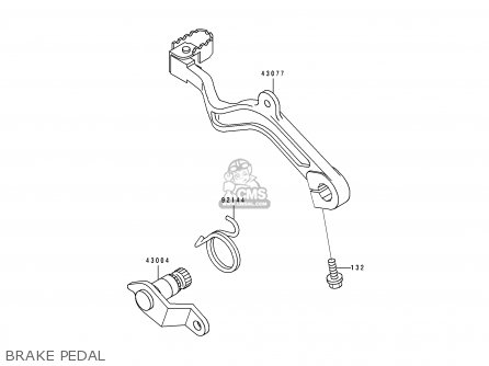 BRAKE PEDAL - KL650B2 TENGAI 1990 USA CALIFORNIA CANADA