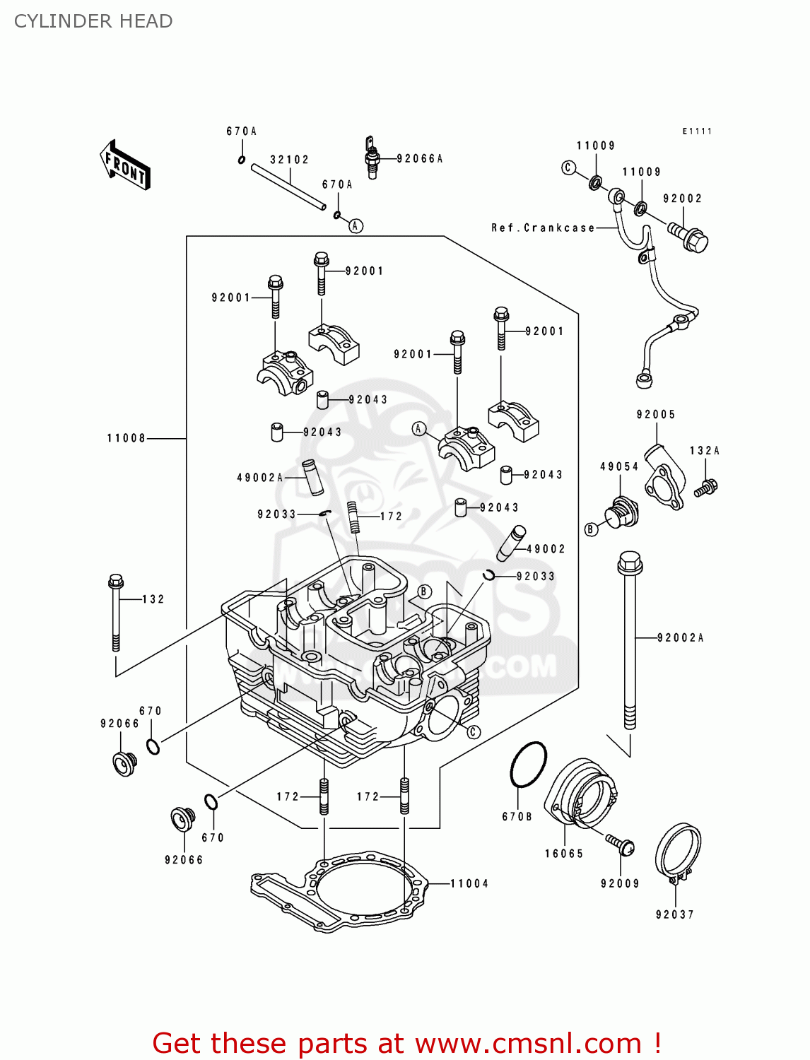 CYLINDER HEAD KL650B3 TENGAI 1991 CANADA