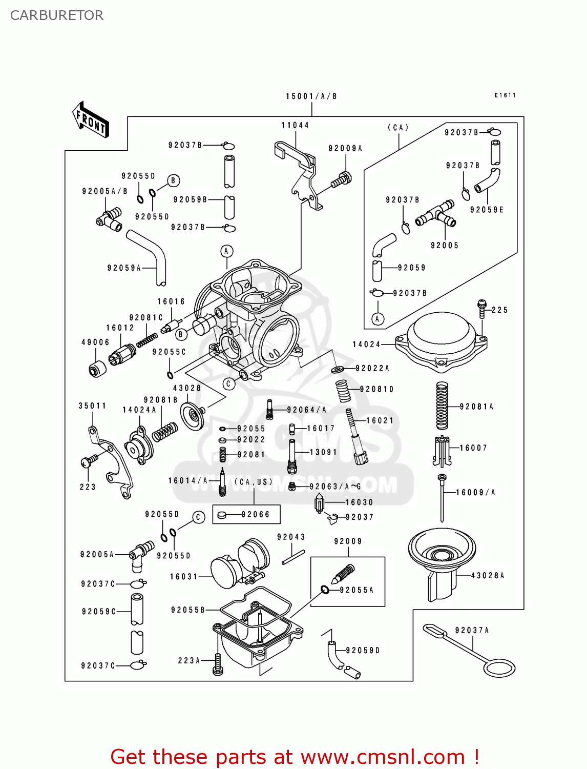 CARBURETOR KL650B3 TENGAI 1991 CANADA
