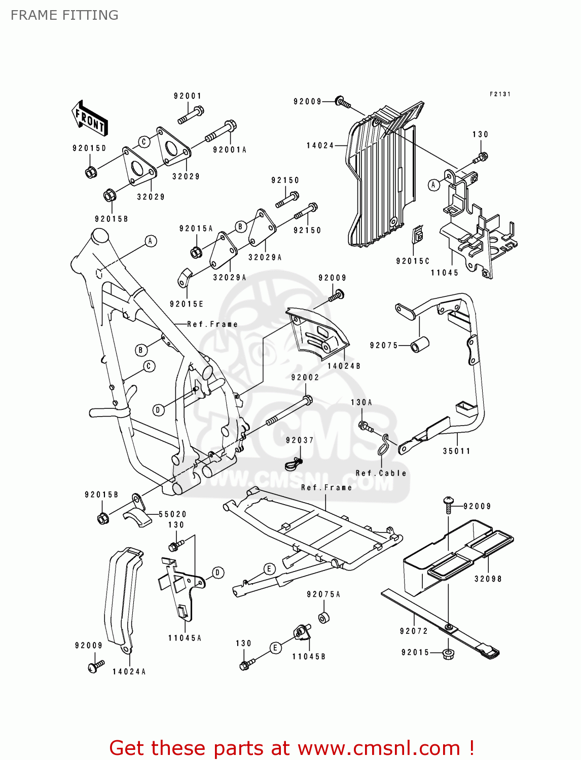 FRAME FITTING KL650B3 TENGAI 1991 CANADA