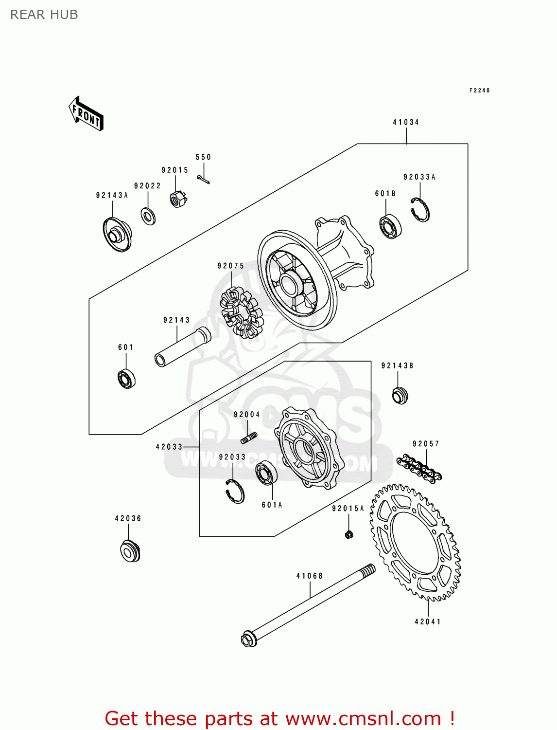 REAR HUB KL650B3 TENGAI 1991 CANADA