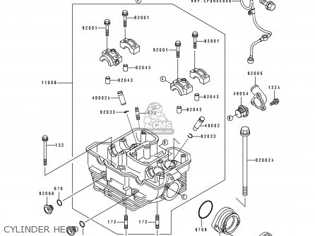 CYLINDER HEAD - KL650B3 TENGAI 1991 CANADA