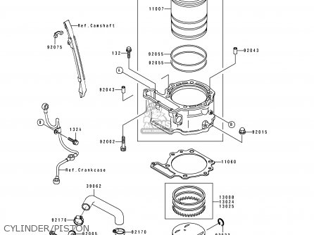 CYLINDER/PISTON - KL650B3 TENGAI 1991 CANADA