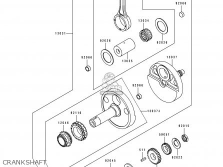 CRANKSHAFT - KL650B3 TENGAI 1991 CANADA