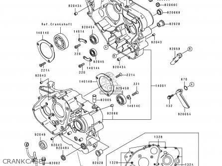 CRANKCASE - KL650B3 TENGAI 1991 CANADA