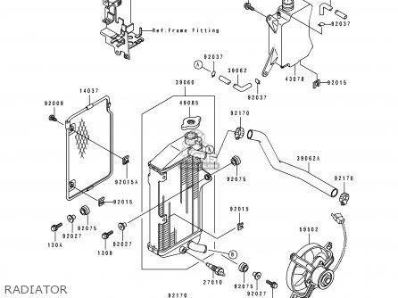 RADIATOR - KL650B3 TENGAI 1991 CANADA