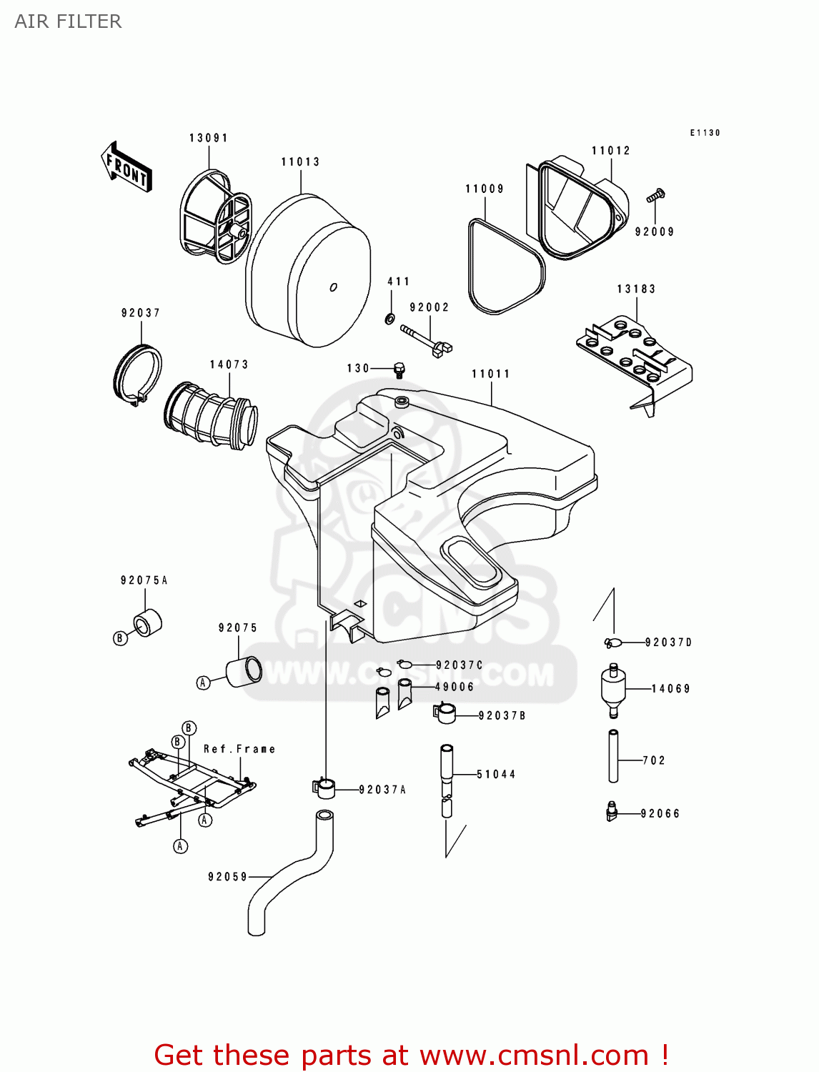 AIR FILTER KL650B3 TENGAI 1991 EUROPE UK FR AR FG GR SD ST