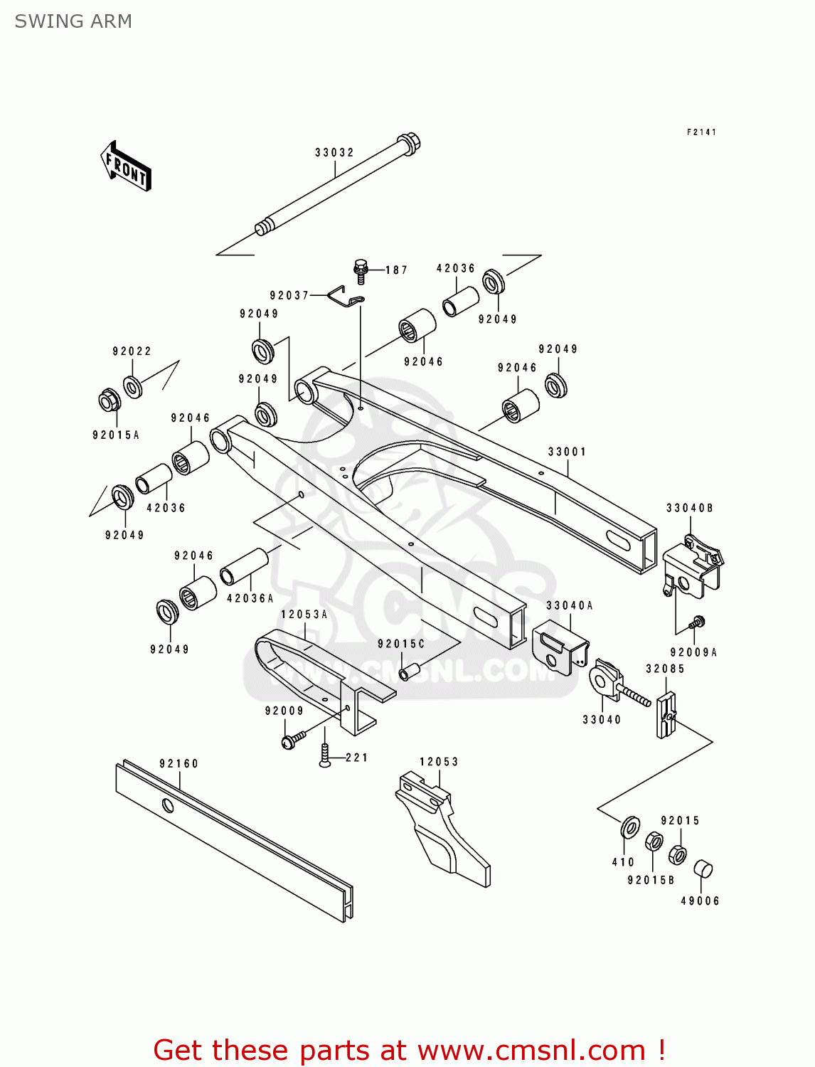SWING ARM KL650B3 TENGAI 1991 EUROPE UK FR AR FG GR SD ST