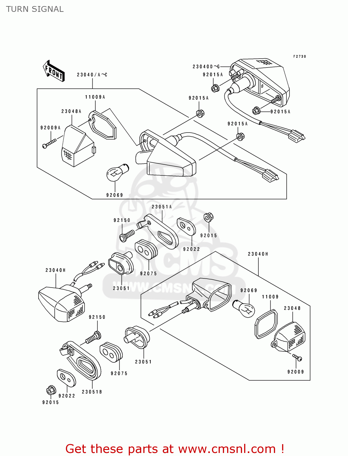 TURN SIGNAL KL650B3 TENGAI 1991 EUROPE UK FR AR FG GR SD ST