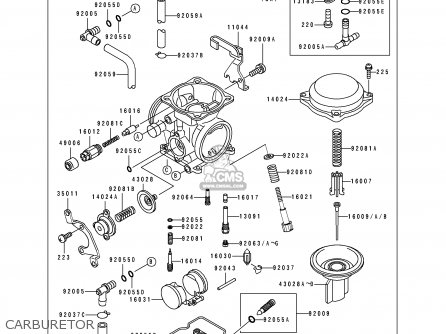 CARBURETOR - KL650B3 TENGAI 1991 EUROPE UK FR AR FG GR SD ST