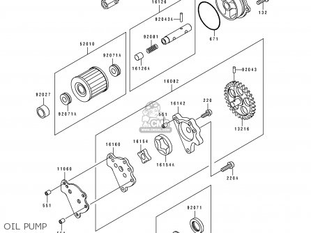 OIL PUMP - KL650B3 TENGAI 1991 EUROPE UK FR AR FG GR SD ST